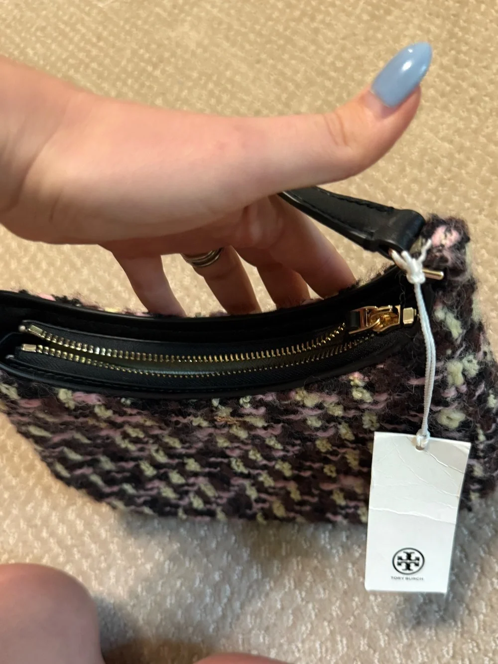 New! NEW Tory Burch Emerson Tweed Shoulder Bag